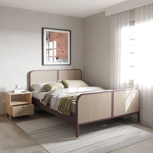 bed and bedside table